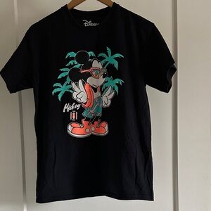 Disney  NEFF Black Tee with Vibrant Mickey Design